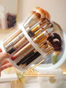 Desktop Cosmetic Storage Rack, Lipstick & Makeup Brush Organizer, Vanity Storage Box, Multi-Function Pen Holder, Back To School Gift - Makeup Brush Storage Rack - View 6