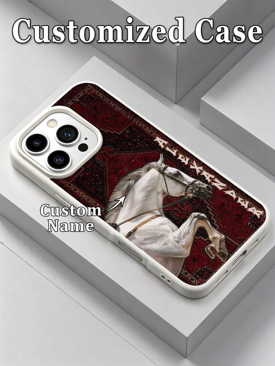 1件 DIY 定製姓名紅色背景波斯地毯圖案白馬設計 TPU 人造皮革紋理手機殼,兼容 Apple Duo/18ProMax/17ProMax/16Pro/15/14Plus/13Pro/12ProMax/11/XsMax 與 Galaxy A05s/A13/A14/A15/A23/A24/A25/A32/A33/A34/A35/A52/A53/A54/A55/S20/S21 FE/S22 Ultra/S23/S24 Ultra 以及 Note 13 Pro/Note 12/11/Note 10 Pro/Note 9/8/13C/12/12C/10A,防摔防指紋耐用,美觀優雅極具吸引力,送給朋友的最佳禮物 - 彩色 - 查看 1