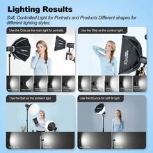 Ambitful Q1-30 Spherical Quick Release Softbox, Compatible With Bayonet And Mini Bowens Mounts, Portable Round Softbox For Studio Flash And Speedlite Photography - View 9