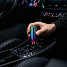 1pc Universal Aluminum Alloy Gear Shift Knob 8.5CM Rainbow Metal Gear Shift Knob Modification Replacement Gear Shift Lever Head Car Metal Gear Shift Knob Modification - A - View 5