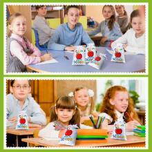 Back-To-School Satin Pouch With Pockets, Featuring The "Welcome Back To School" Design, And An Apple Gift Bag - A - View 4