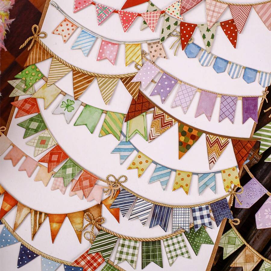 16pcs/Bag Ribbon Series Sticker Set, Creative Scrapbooking Base Material, Suitable For Office Journal, Greeting Cards, Cup Holder Decoration And Back To School Gifts - Multicolor - View 1