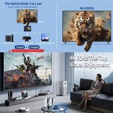 High Definition TV Compatible Switcher 4K Switcher 3-In-1-Out Full HD 1080P Video Cable Splitter 1x3 Hub Adapter Converter Suitable For TV Box High Definition TV Computer - View 7