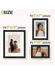 Black Picture Frame Collage Wall Decor, Gallery Wall Set, Engineered Wood & Acrylic, 8x10 5x7 4x6 - 1PC - View 4