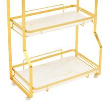 YUNRUX 3-Tier Bathroom Countertop Organizer Shelf Rack Storage - 金色 - 查看 3
