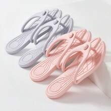 1 par de chanclas de masaje minimalistas y plegables, pantuflas suaves antideslizantes para interiores, sandalias portátiles para viajes y playa - zapatillas - Ver 9