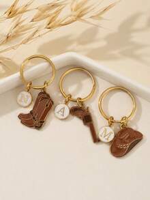 Personalized Cowgirl Keychain Gift Gifts For Mother, Father, Graduation, And Teacher - Brown - View 4
