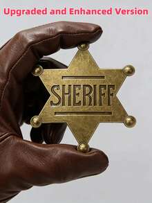 復古牛仔布警長徽章裝飾品，適用於派對、舞台表演、Cosplay、生日禮物與收藏 - 彩色 - 查看 18