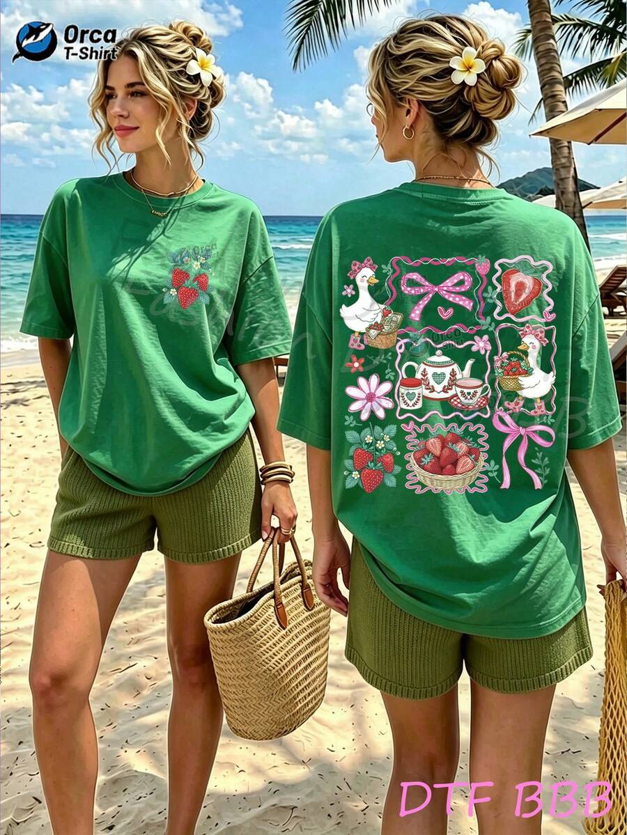 Women T-Shirts - 綠色 - 查看 1