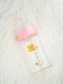 1個 180ML/220ML 寬口玻璃嬰兒奶瓶，軟奶嘴防脹氣防嗆咳，耐熱精準刻度，適合新生兒、嬰兒及寶寶飲用牛奶與水 - 粉色 - 查看 3