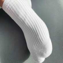 10雙中性款春夏薄款透氣純色百搭簡約白色運動船襪 - 彩色 - 查看 7