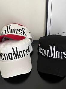 1 buah Topi Hip Hop Unisex Bordir Huruf & Bibir, Topi Baseball Gaya Jalanan dengan Bagian Atas Lembut yang Dapat Diatur, Cocok untuk Pesta Jalanan - Mulut Besar - View 4
