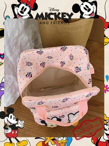 1pc Disney Official Licensed Minnie Mouse And Daisy Duck Pattern Backpack, Pink Polka Dot Full Print Daypack, With 3D Character Decoration, Cartoon School Bag, Suitable For Fans/Girls/Students/Teenagers/Graduates, Perfect For Daily Use, Outings, Travel, Shopping And Back To School Season - Pink - View 6