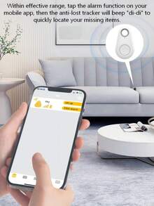 1pc Mini GPS Tracker Item Finder, GPS Tracker, Mini Fashionable Smart Pet Anti-Loss Alarm, Find Location Reminder, Suitable For Wallet, Backpack, Keys, Car, Locate Lost Items, Pet Finder Location Anti-Loss Device Tracker, Halloween Gift, Includes Battery (Multi-Color Optional, Optional Keychain) - Multicolor - View 2