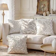 4pcs Nordic Style Plant Pattern Single-Sided Printed Pillow Covers/Cushion Covers, Multi-Scenario Atmosphere Decorative Pillow Covers Suitable For Living Room, Sofa, Bedroom, Pillow Inserts Not Included - Multicolor - View 7