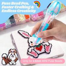 2pcs 2.6mm Melt Bead Pen, Transparent Pen-Style Bead Dispenser, Suitable For Holiday DIY, Home Fun And Creative Projects, Time-Saving Precise Placement, No Clogging, Large Capacity - Multiple Styles - View 2