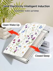 Kingsung Floral Pattern Tablet Protective Case, 360°/720° Rotatable, Built-In Pen Slot, Anti-Drop Protection, Auto Wake, Compatible With IPad Mini6/Mini7/9.7/10.9/Pro 11, 10th Gen, (A16) 11-Inch 11th Gen 2025, Air 8(M4)2026(11-Inch) - Multicolor - View 9