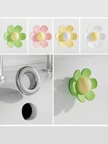 4/2/1pc Flower Shaped Silicone Overflow Stopper - Durable Overflow Drain Plug, Easy To Install, Suitable For Kitchen And Bathroom Sinks, Prevent Overflow And Clogging - Multicolor - View 2