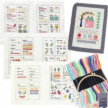 1 Set Sewing Book Set (Suitable For Beginners), Embroidery Stitch Tools Kit (Includes Pattern Tutorials), DIY Hand Cross-Stitch Sewing Tools Kit - Multicolor - View 13