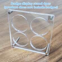 Anime Character Badge Acrylic Display Stand, Suitable For 58mm Badges, Multiple Styles To Choose From, Highly Transparent, Dustproof And Thickened, Can Be Used For Anime Merchandise And Series Badge Display Bricks - Black and White - View 12