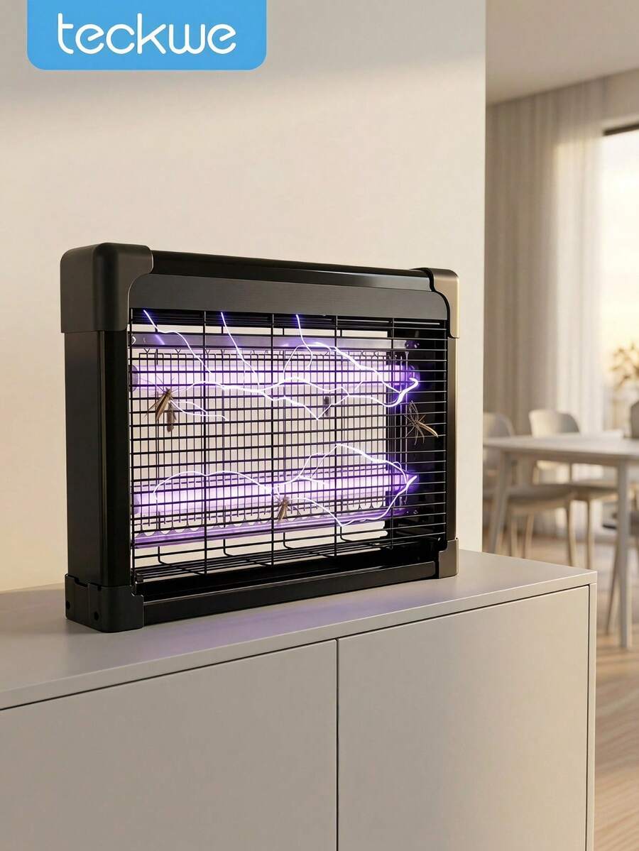 Teckwe Electric Bug Zapper Indoor, High Voltage UV Light Mosquito Fly Insect Killer Trap, Metal Grid Pest Control Lamp For Home Kitchen Bedroom Office - EU C Type Plug(220-240V) - View 1