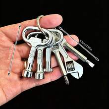 Multi-Function Screwdriver Bits, Socket Screwdriver, Wrench Set - Ideal Tool For Various Home Repair Challenges - Keychain Design - A - View 3