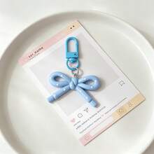 New Spring/Summer Candy Color Hollow Bow Key Chain Pendant, Cute Girl Style Backpack Charm, Best Friend Gift - Multicolor - View 3