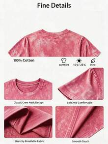 100% Cotton Geographic Inspired Dragonfly Graphic Baby T Shirt For Men And Women |  Exquisite Design |  Loose And Comfortable | Shirts Y2k - 水洗紅色 - 查看 7