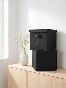 Foldable Storage Box 30x30x30 Cm – Minimalist Fabric Organizer Bin With Handles – Closet, Shelf & Home Storage - View 10
