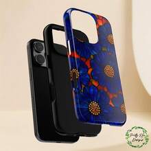 Funda de teléfono con diseño artístico avanzado de ondas, puntos y rayas, patrón artístico exquisito 2 en 1 con acabado brillante, apta para series Apple 11.12.13.14.15.16.17 y series S21, S22, S23.S24.S25.S26 - Gris - Ver 8
