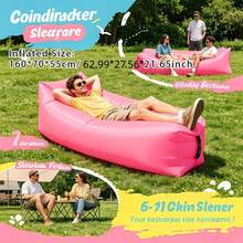 2pcs Outdoor Inflatable Sofa/Outdoor Air Mattress, Multiple Colors Available, Portable Outdoor Inflatable Folding Mattress/Inflatable Sofa - Random Color - Multicolor - View 1
