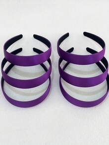 6pcs Women's Solid Color Fashion Minimalist Versatile Hair Headbands - Multicolor - View 5