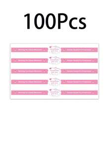 50/100/150/200pcs Pink Handmade Sealing Stickers, Tamper-Evident Packaging Labels, Suitable For Baking Bags, Cookie Boxes, Candy Snack Bags, Party Gift Packaging, Gift Wrapping, Dessert Table Supplies - Multicolor - View 13