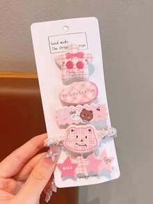 5pcs Kids Hair Clips! Lightweight And Doesn't Pull Hair, Perfect For Girls, Commuting, And Matching With Dresses Or Hoodies - Multicolor - View 6