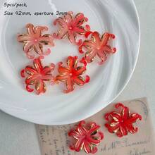Two Tone Hot Stamping Gold Iris Flower Accessories, Hair Clips, DIY Accessories, Perforated Bracelets, Mobile Phone Chains, Material Matching - Multicolor - View 8