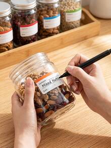 40/20/1pc Colorful Removable Freezer Food Storage Labels, Waterproof Food Labels, Kitchen Storage Date & Content Marking, Residue-Free Paper Labels, Suitable For Meals, Containers, Kitchen Essentials, Back To School, School Supplies - Multicolor - View 8