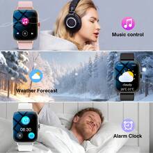 Reloj inteligente, Llamada/Marcación inalámbrica, Múltiples modos deportivos, Recordatorio y rechazo de llamadas, Notificación de SMS, Fondo de pantalla personalizable, Compatible con iPhone/Android - Multicolor - Ver 6