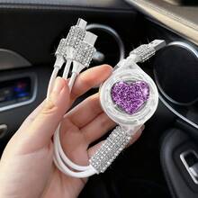 1 buah Charger Mobil Berlian Imitasi Berkilau, Charger Ponsel Mobil USB Tipe-C Pengisian Cepat, Adaptor Berlian, Kompatibel dengan Ponsel, Dashcam, GPS, dan Perangkat Lainnya, Hadiah Ideal untuk Pria dan Wanita di Hari Libur/Ulang Tahun - MultiWarna - View 59