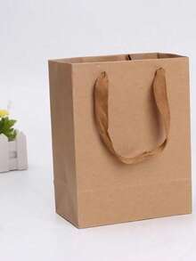20/10/1pc Khaki Kraft Paper Gift Bag, Durable Kraft Paper Bag With Nylon Rope Handle, Suitable For Birthday Party Gift Packaging, Wedding Favors, Daily Gift Packaging And Small Business Gift Packaging, Perfect For Christmas Gift Packaging - One Size - View 11
