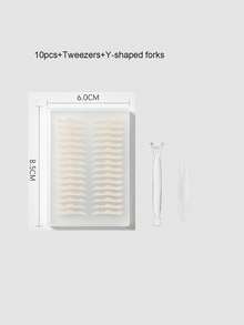 10pcs Double Eyelid Stickers, Inner And Outer Eyelid Lifting Tape, Invisible Double Eyelid Lifting Tape, Suitable For Single Eyelids Or Asymmetrical Eyelids, Say Goodbye To Droopy Eyelids. Makeup, Affordable, Room Decor, Vanity, Travel, Bedroom, Makeup Accessories, Affordable, Christmas Gift, Cosmetics, Makeup Tools, Bargain, Gift, Women's Gift, Christmas Gift, Giveaway, Travel, Bargain, Travel Essentials - Nude - View 15