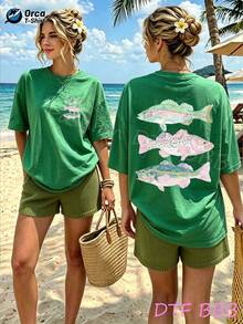 Women T-Shirts - 綠色 - 查看 1