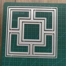 Troquel de metal para hacer tarjetas de rompecabezas cuadradas, molde de papel para relieve, adecuado para scrapbooking, DIY, álbum de fotos y suministros para hacer tarjetas (03) - MC1260 - Ver 5