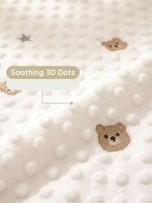 1pc Soft & Comfortable Bear Plush Crib Fitted Sheet, Suitable For All Seasons - Multicolor - View 4