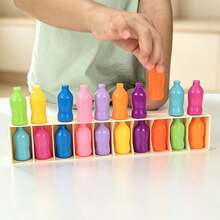 The Bottle Matching Toy, 2-Player Color Guessing Educational Board Game, Parent-Child Interactive, Family Party Gathering Multi-Player Game Prop, Holiday Gift For Boys And Girls (Random Accessory Colors) - 20-piece the Bottle Game - View 3
