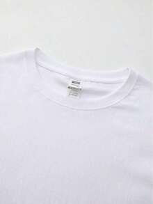Neues Herren-T-Shirt mit kurzen Ärmeln, Buchstaben- und Palmenprint, Strandurlaubsstil, Frühlingsoutfit, Baumwoll-T-Shirt, T-Shirt, Herren-T-Shirt. - Weiß 4 - Übersicht 2