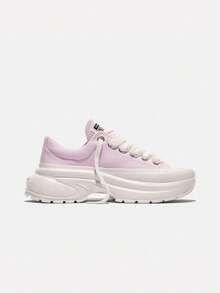 Converse 女款 Chuck Taylor SEASONAL 帆布低筒運動鞋 A24218C - 淺粉色 - 查看 2