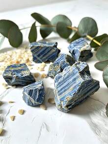 QYDCX Natural Lapis Lazuli Raw Stone, Asymmetrical Blue Rough Healing Crystal, Suitable For Aromatherapy Diffuser, DIY Jewelry, Home Decor And Meditation - Blue - View 2