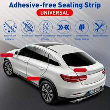 Dải bảo vệ chống trầy xước cạnh cửa ô tô đa năng 5M, dải niêm phong bảo vệ cạnh, dải trang trí bảo vệ cửa ô tô, phụ kiện ô tô - Đen 5m - Xem 6