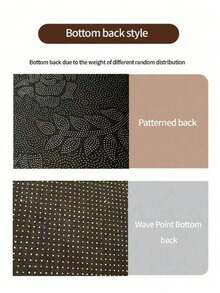 1件裝花卉蕾絲不對稱造型地毯，裝飾地毯，地板墊，客廳地毯，臥室地毯，通用地毯 - 彩色 - 查看 6