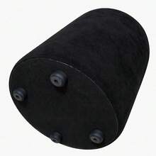 Puff Narciso Cilindro Live Banqueta Multiuso Para Sala e Quarto Pés Antiderrapantes Veludo Premium - Preto - Preto - Visão 5